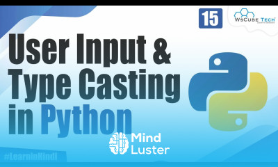 Learn Explain User Input Type Casting in Python Command Line Input ...
