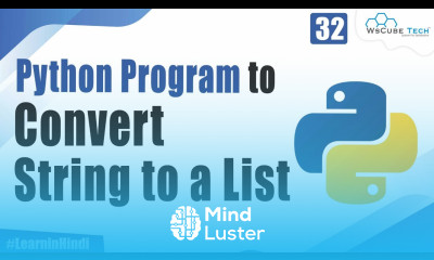 How to Convert String to List in Python Program Python Tutorial