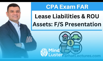 Lease Liability and ROU Asset Presentation on the Financial Statements CPA Exam FAR