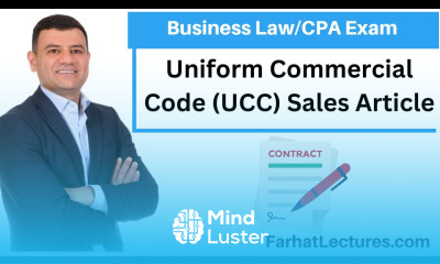 Uniform Commercial Code UCC Sales Article Contract Formation
