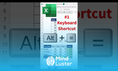 1 Keyboard Shortcut in Excel Short Excel Magic Trick 09