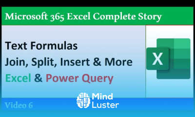 Text Formulas Functions in Excel Worksheet and Power Query 365 MECS 06