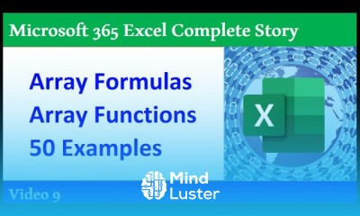 Excel Array Formulas Functions 50 Examples of How to Become an Array Expert 365 MECS 09