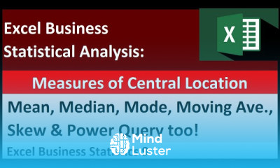 Excel Statistical Analysis 09 Location Mean Median Mode Moving Average Skew More