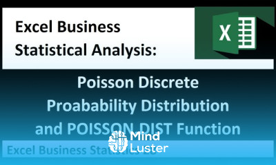 Excel Statistical Analysis 28 Poisson Distribution POISSON DIST function and Poisson Column Chart