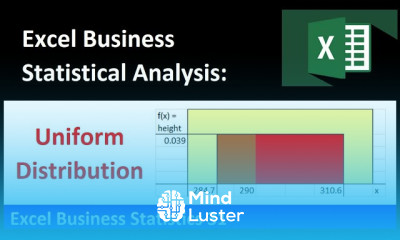 Excel Statistical Analysis 31 Uniform Probability Distribution