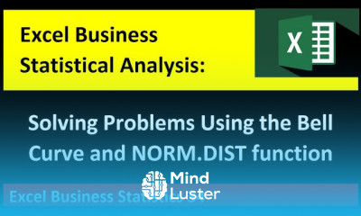 Excel Statistical Analysis 34 Answering Probability Questions With NORM DIST Function