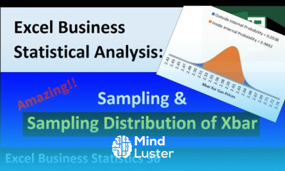 Learn Excel Statistical Analysis 36 Sampling Sampling Distribution of ...