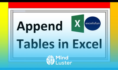 Append Tables in Excel Excel Magic Trick 1852
