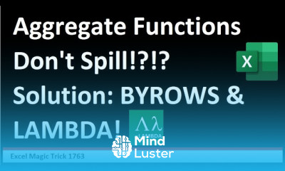 Single Cell Reporting to Spill MEDIAN and SUM Results using BYROWS LAMBDA Excel Magic Trick 1763