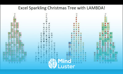Excel Sparkling Christmas Tree with Changeable Ornaments with LAMBDA function EMT 1809