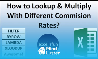 Lookup Multiplying For Commission Calculation FILTER XLOOKUP LAMBDA BYROW EMT 1838