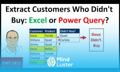 Compare Two Lists Extract Customers Not in Both Excel Formulas or Power Query EMT 1811