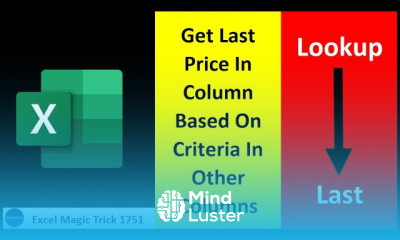 Lookup Last Price In Column Based On Criteria In Other Columns LOOKUP or XLOOKUP EMT 1751