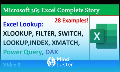 All Important Excel Lookup Formulas Excel Worksheet Power Query DAX – 28 Examples 365 MECS 08