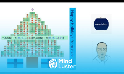 Excel Magic Trick 1474 Excel Twinkling Christmas Tree With Star Formulas as Presents