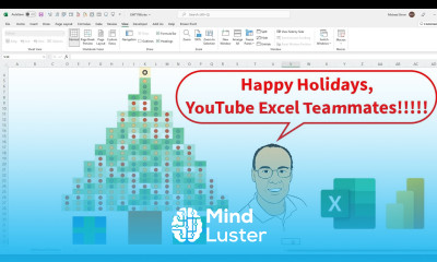 Excel Flashing Christmas Tree 2021 Happy Holidays Old School Formula Method EMT 1768