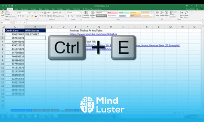 Excel Magic Trick 1261 Flash Fill to Add Spaces to Credit Card Numbers