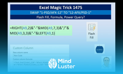 Excel Magic Trick 1475 Power Query Formula Flash Fill 1 PSD AFX 12 into 12 AFX PSD 1