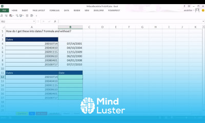 Mr Excel excelisfun Trick 145 YYYYMMDD Numbers To Dates TTC Flash Fill DATE or TEXT Functions