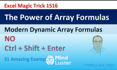 Learn Comprehensive Excel Dynamic Array Formula Lesson The Power of ...