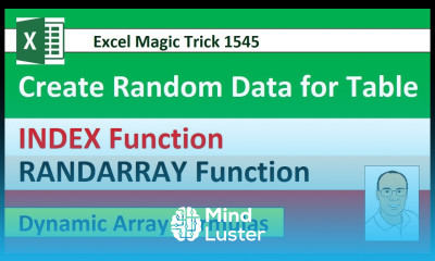 Create Random Data Variable Height INDEX RANDARRAY Dynamic Array Function Excel Magic Trick 1545