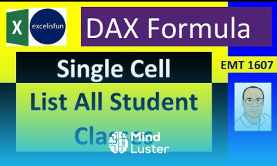 DAX Measure Data Model PivotTable List Student Classes in Single Cell – Excel Magic Trick 1607