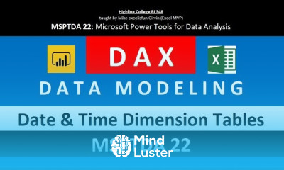 MSPTDA 22 DAX Data Modeling to Create Date Time Dimension Tables Server Downtime Visualizations