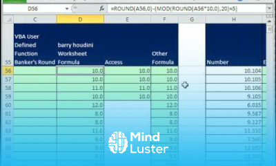 Excel Magic Trick 521 Bankers Rounding Half Way Even vs Arithmetic Rounding