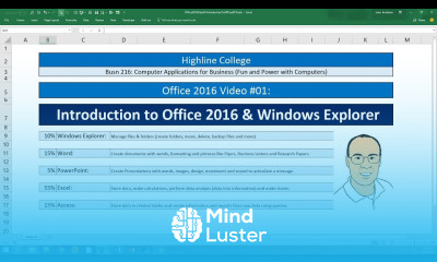 Office 2016 Video 01 Introduction to Office 2016 Windows Explorer