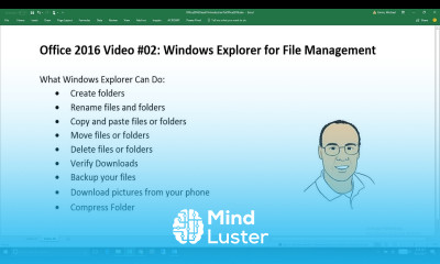 Office 2016 Video 02 Windows Explorer for File Management