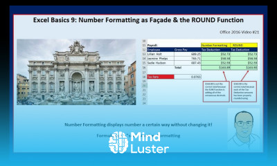Excel Basics 9 Number Formatting as Façade the ROUND Function