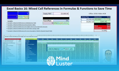 Excel Basics 16 Mixed Cell References 1 Trick to Creating Formulas Quickly