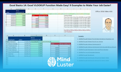 Excel Basics 14 Excel VLOOKUP Function Made Easy 9 Examples to Make Your Job Easier