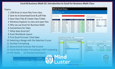 Excel Business Math 01 Introduction to Excel Why We Use Excel for Math First Formula