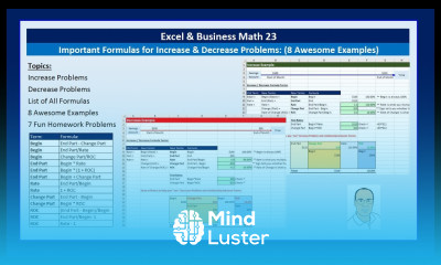 Excel Business Math 23 Important Formulas for Increase Decrease Problems 8 Awesome Examples