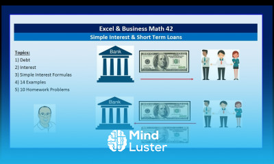 Learn Excel Business Math 42 Simple Interest Calculations Short Term ...