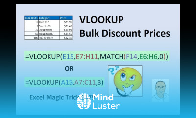 Excel Magic Trick 1479 Lookup Bulk Quantity Discount Prices Using VLOOKUP Function