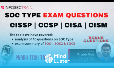 CISSP CISA CISM CCSP SOC 1 2 3 Report Questions