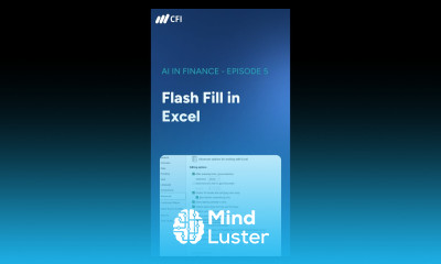 Flash Fill in Excel AI in Finance Episode 5