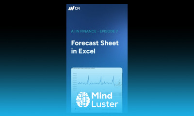 Forecast Sheet in Excel AI in Finance Episode 7