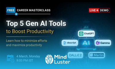 Career Masterclass Top 5 Gen AI Tools to Boost Productivity Generative AI Simplilearn
