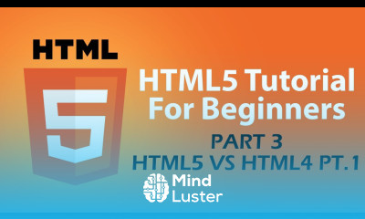 Learn HTML5 Tutorial For Beginners Part 3 Comparing HTML5 File to HTML4 ...