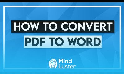 How to Convert PDF to Word PDF to Word Converter