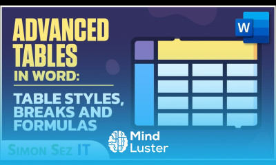 Advanced Tables in Word Table Styles Breaks and Formulas