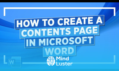 How to Create a Contents Page in Microsoft Word Microsoft Word Tutorial