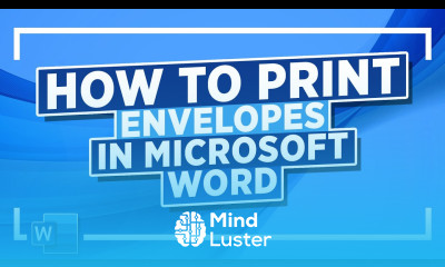 How to Print Envelopes in Microsoft Word Microsoft Word Tutorial