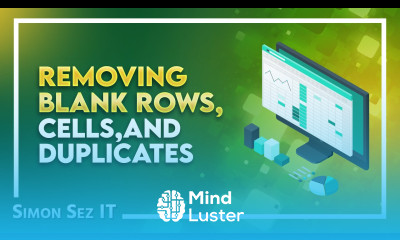 Learn Removing Blank Rows Cells and Duplicates in Microsoft Excel ...