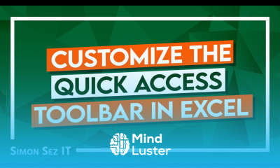 Customize the Quick Access Toolbar in Excel