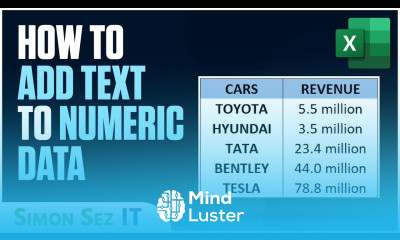 How to Add Text to Numeric Data in Microsoft Excel